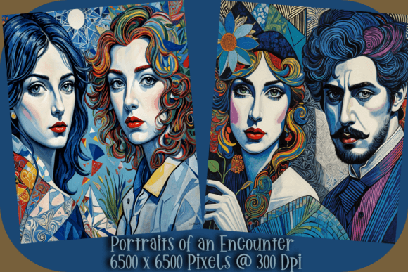 A Neo-Art Nouveau Portrait Collection: A Fusion of Tradition and Modernity