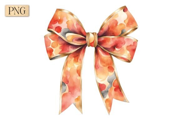 Autumn Coquette Bow PNG Clipart 23: A Versatile and Elegant Design for Creative Projects
