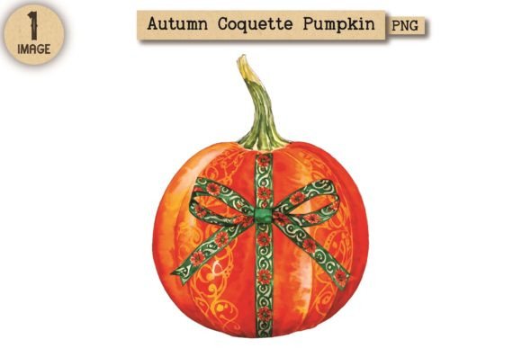 Autumn Coquette Pumpkin PNG Clipart 13
