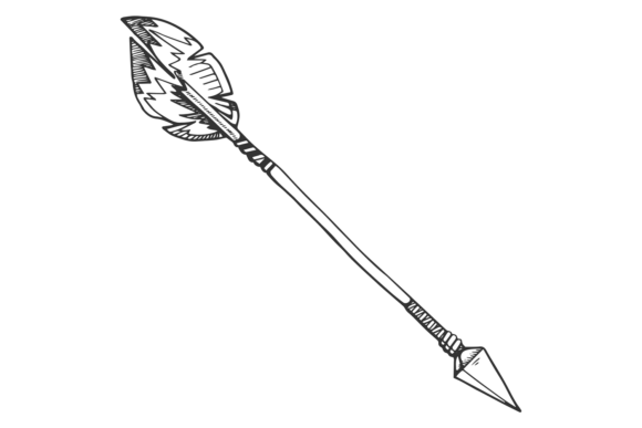 Boho Arrow Sketch. Native Weapon Decorat: A Unique Blend of Art and Culture