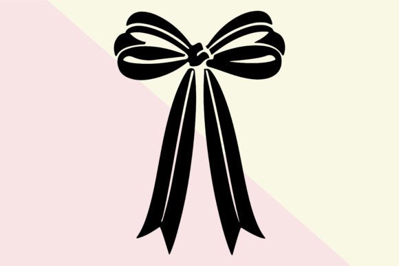 Bow Ribbon Black Silhouette 1: A Versatile Design for Creative Projects