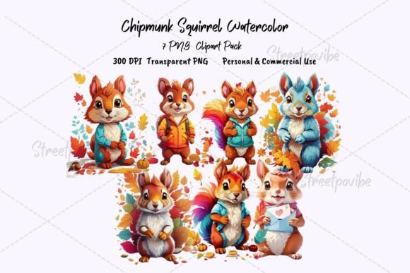 Chipmunk Squirrel Watercolor Clipart PNG: A Versatile Design Resource