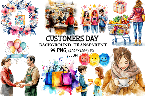Customers Day Clipart Bundle: A Creative Way to Show Appreciation