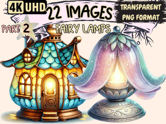 Enhance Your Creative Projects with Fairy Lamps Clipart P2