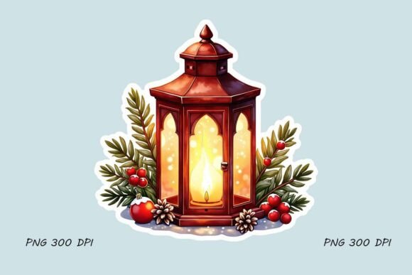 Festive Lantern with Holiday Decor: A Versatile Design Element