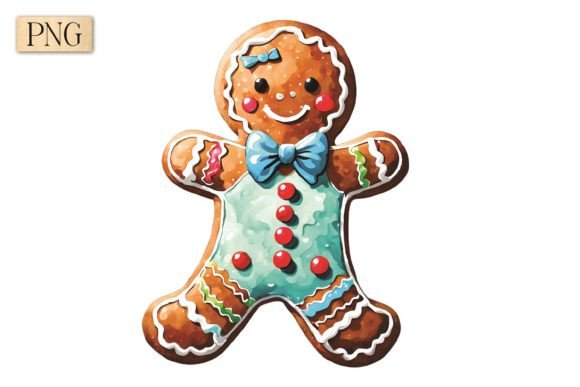 Gingerbread Man Christmas PNG 11: A Versatile Holiday Design for Creative Projects