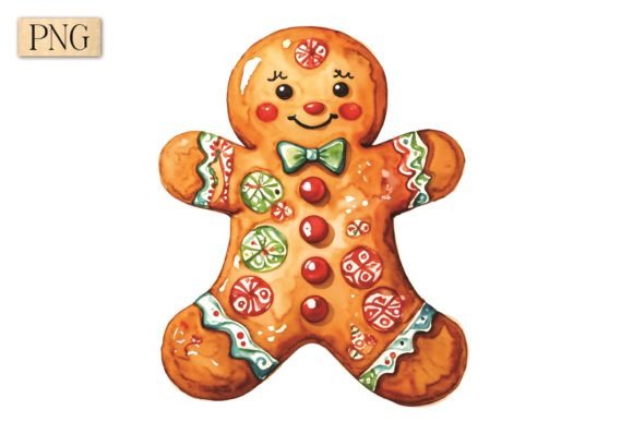 Gingerbread Man Christmas PNG 3: A Festive Digital Asset for Creative Professionals