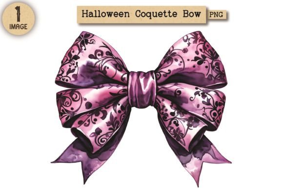 Halloween Coquette Bow PNG Clipart 17