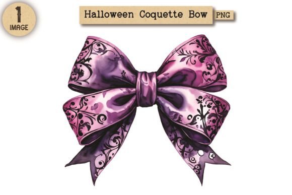 Halloween Coquette Bow PNG Clipart 25