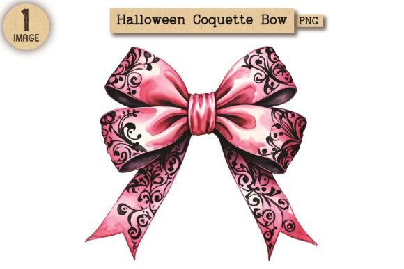 Halloween Coquette Bow PNG Clipart 30