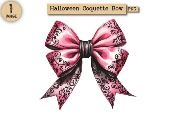 Halloween Coquette Bow PNG Clipart 31: A Versatile Design for Creative Projects