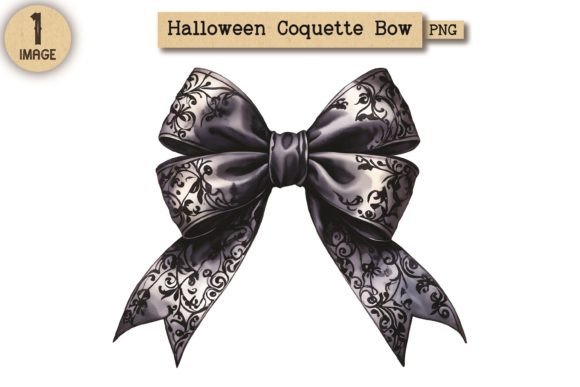 Halloween Coquette Bow PNG Clipart 39: A Versatile Design for Creative Expression