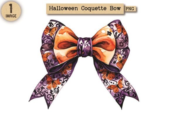 Halloween Coquette Bow PNG Clipart 51