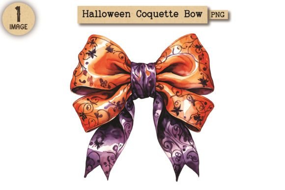Halloween Coquette Bow PNG Clipart 55: A Versatile Design for Creative Expression
