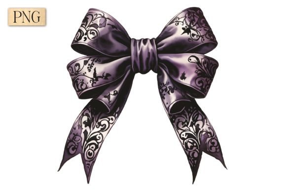 Halloween Coquette Bow PNG Clipart 58: A Versatile Design for Creative Projects