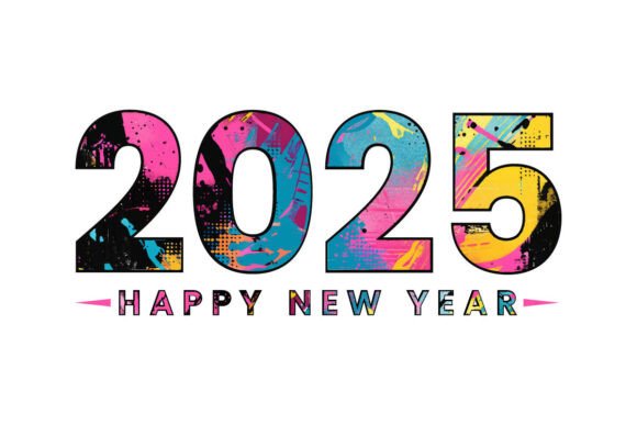 Happy New Year 2025 Illustration