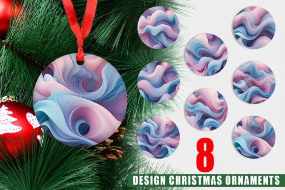 Ornament Pastel Cloud Flow: A Versatile Design for Christmas Decor