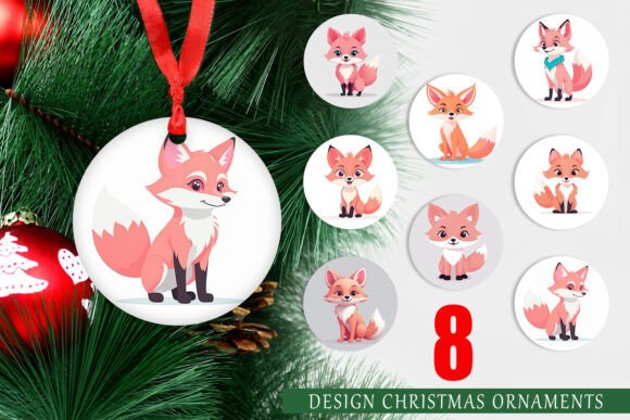 Ornament Pink Fox Valentine: A Festive Addition to Your Holiday Decor