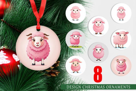 Ornament Pink Sheep Valentine: A Unique Addition to Your Holiday Decor