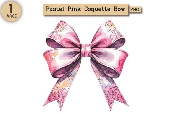 Pastel Pink Coquette Bow Clipart PNG 35