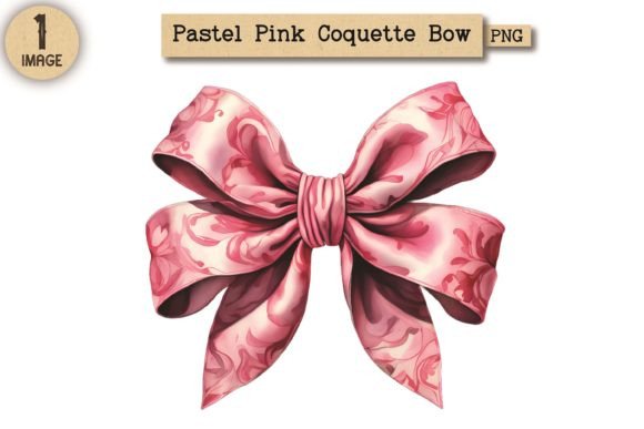 Pastel Pink Coquette Bow Clipart PNG 49