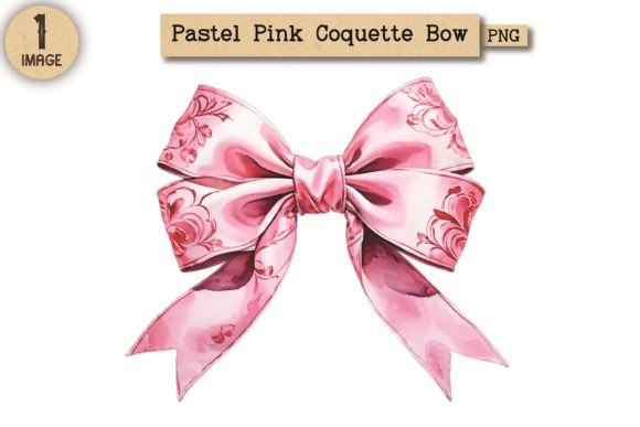 Pastel Pink Coquette Bow Clipart PNG 51