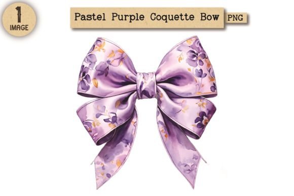 Pastel Purple Coquette Bow PNG 17