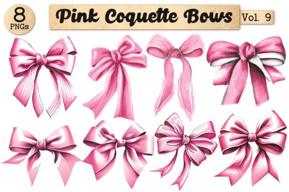 Pink Coquette Bows Vol. 9: A Versatile Collection for Creative Expression