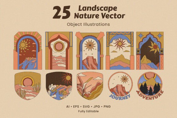 Power of Nature Object Illustration