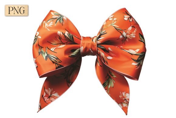 Realistic Orange Coquette Bow PNG 2: A Versatile Design for Creative Projects