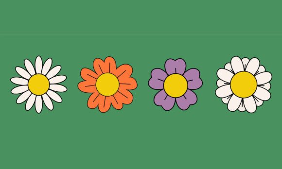 Retro Daisy and Floral Collection