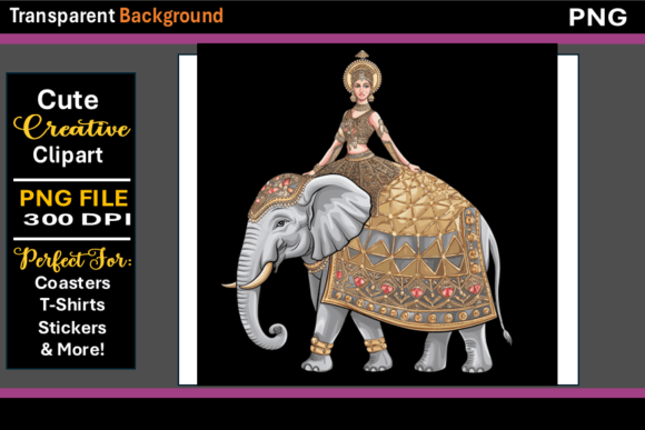 Royal Indian Girl on Elephant