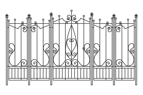 Vintage Ornate Railing. Forged Iron Deco: Timeless Elegance for Modern Spaces