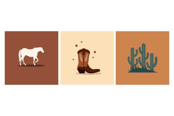 Wild West Cards in Boho Style