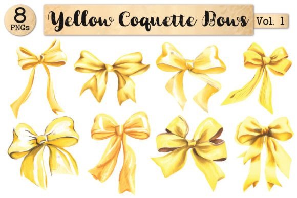 Yellow Coquette Bow Bundle Vol. 1